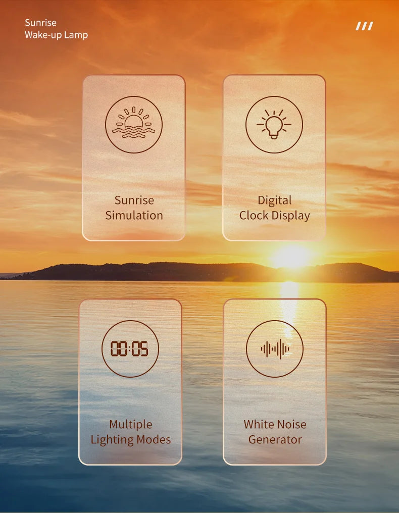 Aube Sunrise Alarm Clock with White Noise